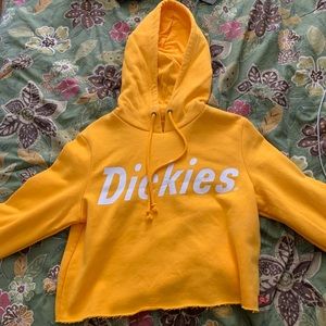 dickies yellow cropped hoodie
